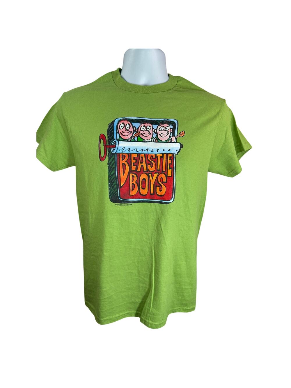 Vintage Beastie Boys Green Shirt 1998 Reprint Size Small 90s Rap Graphic Tee